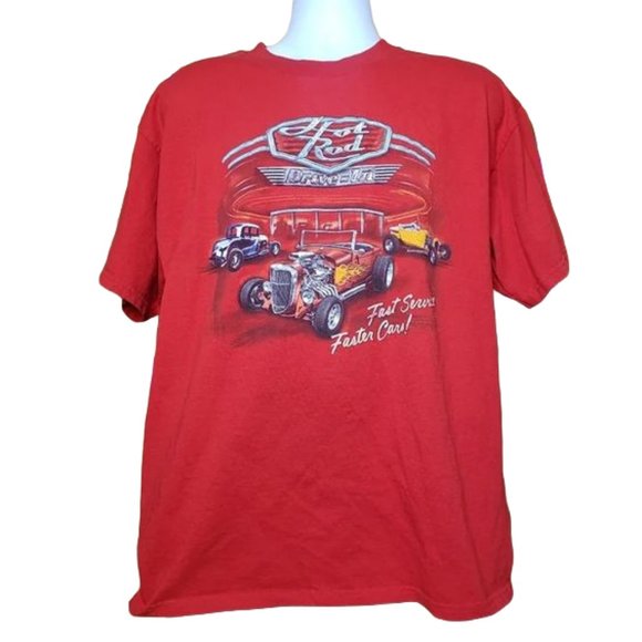 LIFESTYLE CLASSICS Other - HOT ROD DRIVE IN RED T SHIRT SIZE XL
